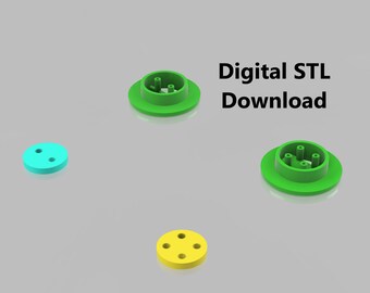 Archivo STL para cortador de arcilla polimérica con forma de botón, 0,5 pulgadas (descarga digital)