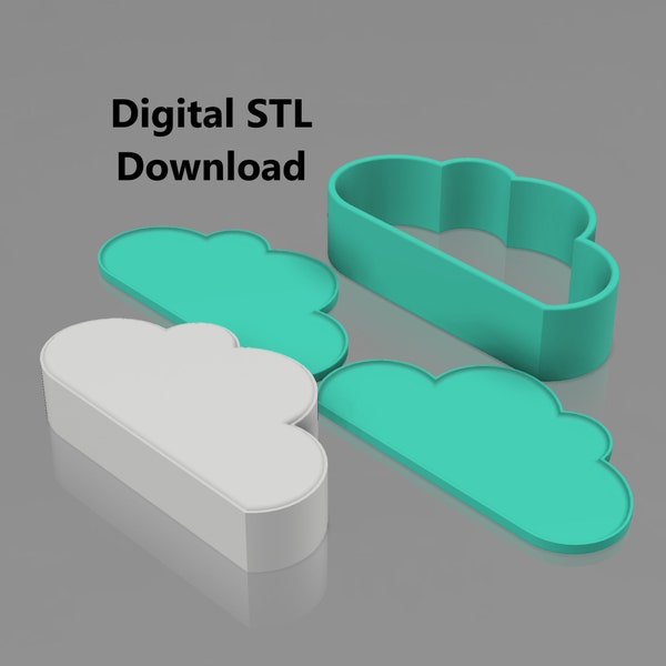 STL file for bath bomb Cloud Bath Bomb Mold Rainbow bathbomb Mold (Great for Rainbow Embeds) 3D Printer File (Download) for FDM Printers