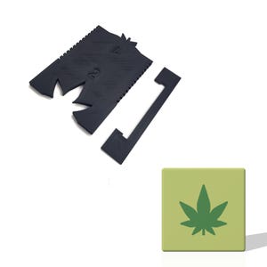 Cannabis Leaf Soap Scraper with Depth Adjuster, Cold Process Soap Tool