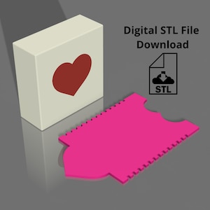 STL File 2.5in Soap Scraper Two Sided Full Heart Scraper, Heart Top Scraper, with Heart bottom Scraper (Digital Download) FDM