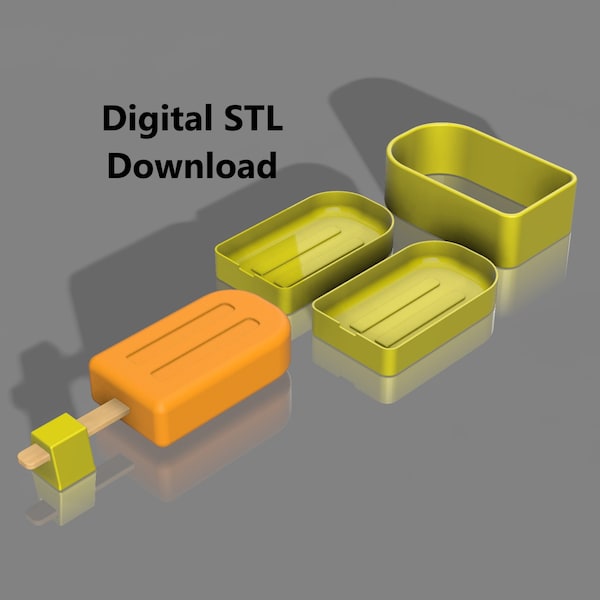 STL file for bath bomb Popsicle Bathbomb Mold, Popsicle bath bomb Mold, Ice Cream Bathbomb Mold, Summer Bathbomb Mold (Digital Download)