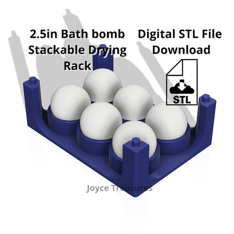 2.5in Bath Bomb Stacking Tray STL File, Drying & Storage (Digital Download) image 1