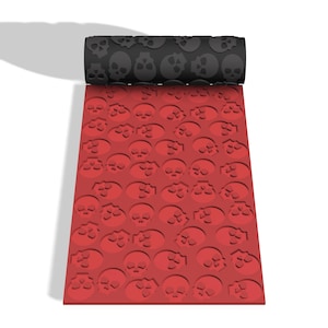 4 inch Texture Roller for clay, Skulls texture roller for polymer clay, Skulls texture roller for clay (Halloween Tool)