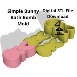 Bunny Badebombenform STL Datei, Ostern Frühling (Digitaler Download)