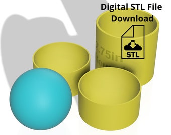 2.75in Round Bath Bomb Mold STL File, 3D Printer Template (Digital Download)