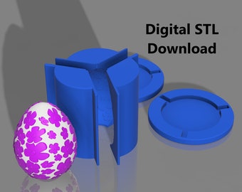 フラワーエッグキャンドル型 STL ファイル、装飾用 3D プリント（ダウンロード）