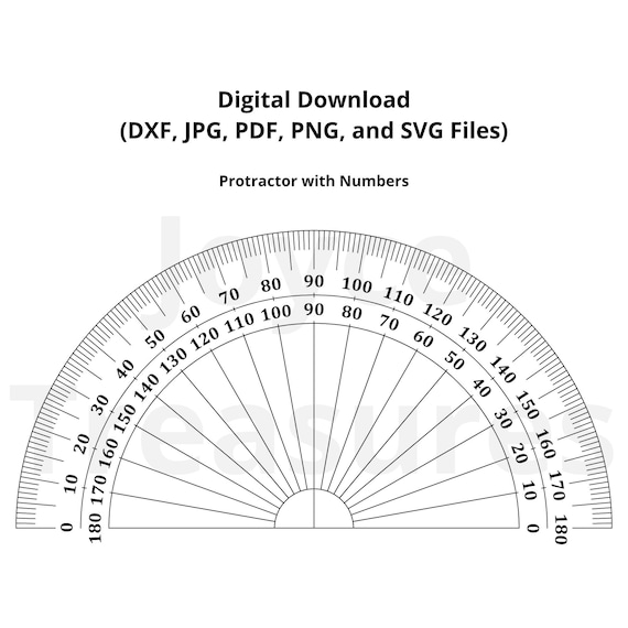 Protractor Dxf Jpg Png Svg et Pdf Fichiers précis avec des Etsy France