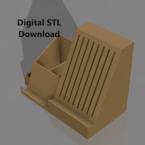 STL-Datei für den 3D-Druck für Medium Desktop Organizer Display mit Telefonhalter (Heim und Büro) FDM-Drucker