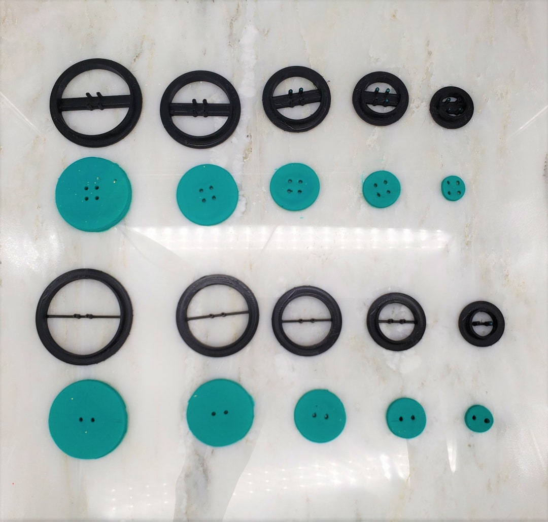 4 Inch Button Cutter Button Polymer Clay Cutters, 2 or 4 - 2mm Holes (0.5-1.5in) - Etsy