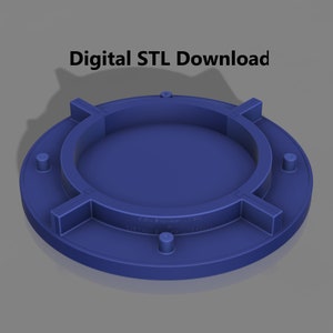 Round Mold Housing STL, 5.5in x 0.75in Reusable Mold Housing w/Base Locking Sides, Silicone Mold Housing, Silicone Only (Digital Download)