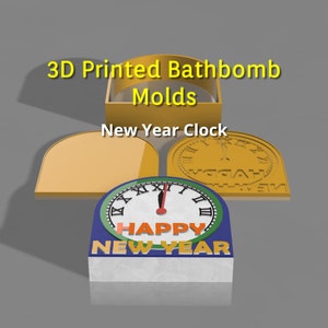 New Year Clock Bath Bomb Mold