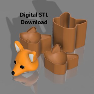 Stampo per bomba da bagno a forma di volpe, file STL, per stampante 3D (download digitale)