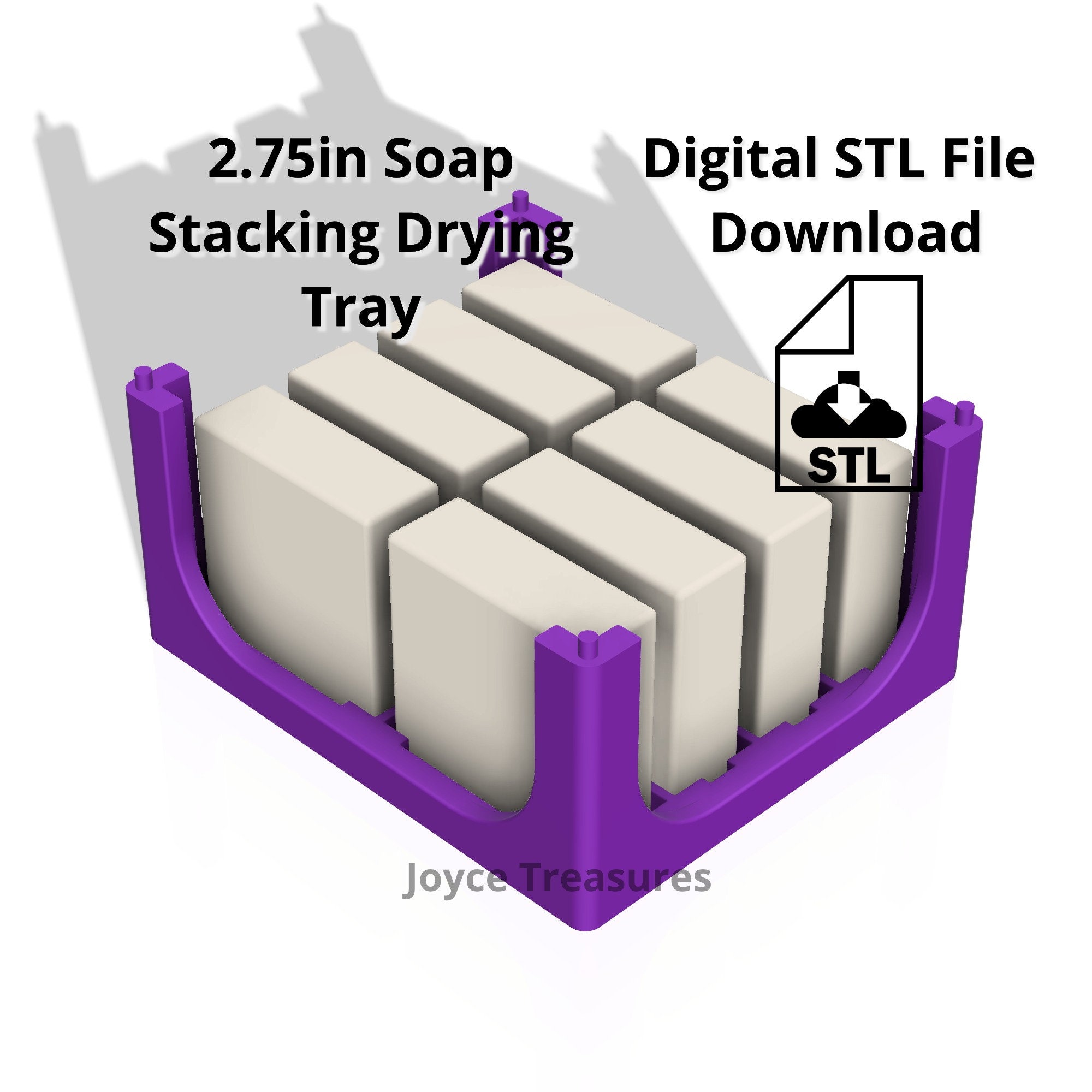 STL File 2.75in Soap Stacking Drying Tray for 2.75in Soap Soap Tray Drying Tray for Soap Soap Storage Tray Stackable Trays for Soap Etsy