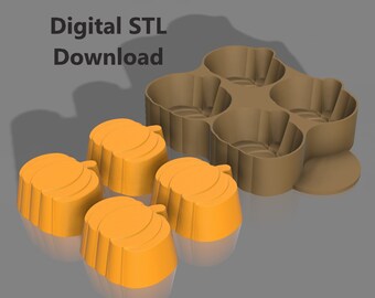 Pumpkin Bath Bomb Mold, 4-in-1 FDM STL File (Digital Download)