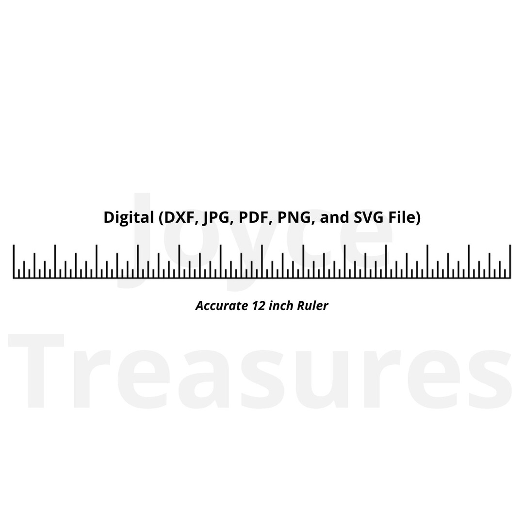 12 Inch Accurate Ruler Template, No Numbers (digital Download) - Etsy UK