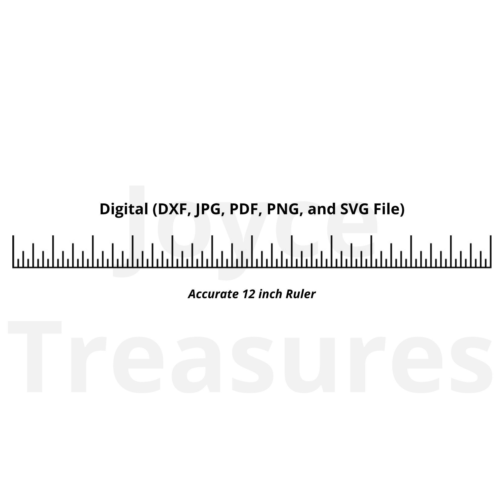 12 Inch Accurate Ruler No Numbers DXF Jpg Png SVG and PDF Etsy Singapore