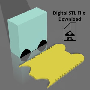 STL File 2.5in Soap Scraper Mouse Ears Soap Scraper w/inverted Mouse Ears, Depth Adjuster 5mm increments, Digital Download. Best for Sq Soap