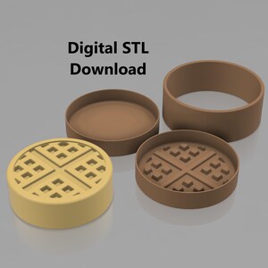 Waffle Bath Bomb Mold STL File, 3D Printer File (Digital Download)