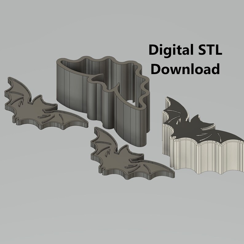 STL file for bath bomb 3 inch Bat Bath bomb Mold Halloween Etsy