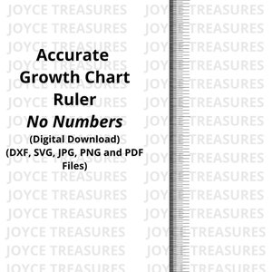 7 ft Accurate Growth Chart Ruler (No Numbers) (DXF, Jpg, Png, SVG, PDF Files) Digital (Tick Lines 1 ft, 1 in, 1/2 in, 1/4 in & 1/8 in)