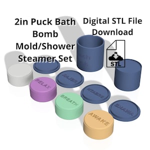 2in Bath Bomb Mold, Shower Steamer Puck (STL File)