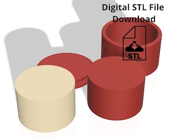 Bath Bomb & Shampoo Bar Mold STL File, Flat 1.50in Puck (Digital Download)