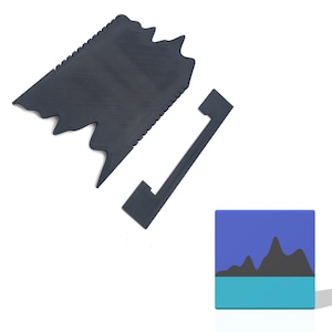 Mountain Range Soap Scraper Shaping Tool, Adjustable 5mm Depth