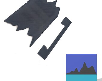 Mountain Range Soap Scraper Shaping Tool, Adjustable 5mm Depth
