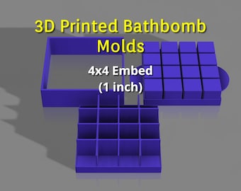 Embed Mold, 4x4 Grid (1 inch each)