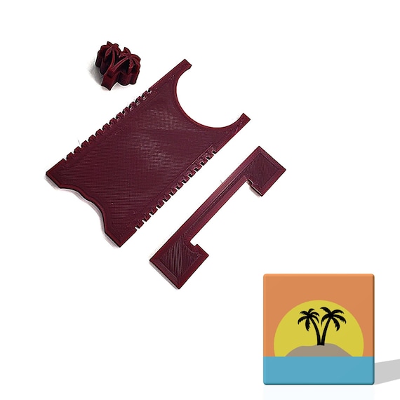 Tropical Sunset Soap Scraper Shaping Tool for Cold Process Soap