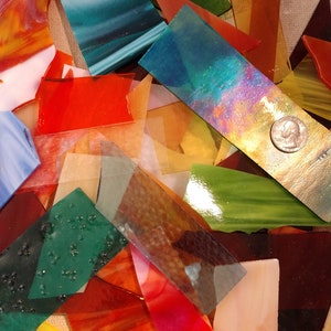 3 lbs. Stained Glass Scraps
