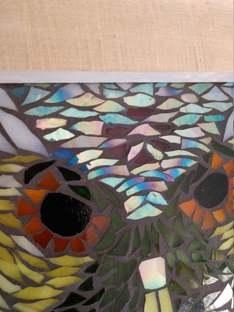 Window Hanging Stained Glass Mosaic Owl