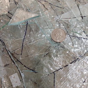 3 lbs. Clear, Textured Stained Glass Scraps, Mosaic Glass, Stained Glass