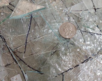 3 lbs Clear Textured Stained Glass Scraps: Mosaic Supplies