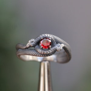 Snake Moonstone Ring - Etsy