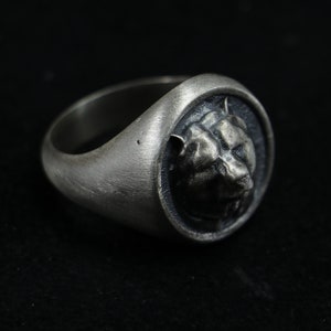 Bär Silber Ring, Silber Bär, Herren Bär Ring, Oxidierter Herren Ring, Wikinger Bär Ring, Geschenk für Vater, Geschenk für Papa, Herren Schmuck