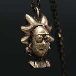 Rick y Morty, Joyas, Joyas de dibujos animados, Collar Rick, Científico, Científico de regalos, Regalo para la NASA, Regalo para astronautas, Regalo para amantes del espacio