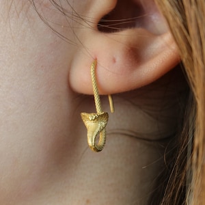Gold Snake Earrings, Silver Snake Earrings | 925 Sterling Silver, Small snake-shaped stud earrings