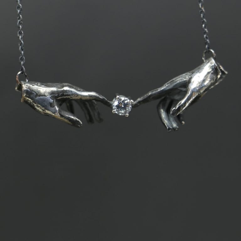 The Creation of Adam Necklace Sistine Chapel Renaissance Jewelry Fine Arts Jewelry Art Necklace Paint Gift Art Gift Painter Gift