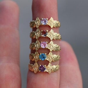 Retro Zirconia Ivy Ring main image 1
