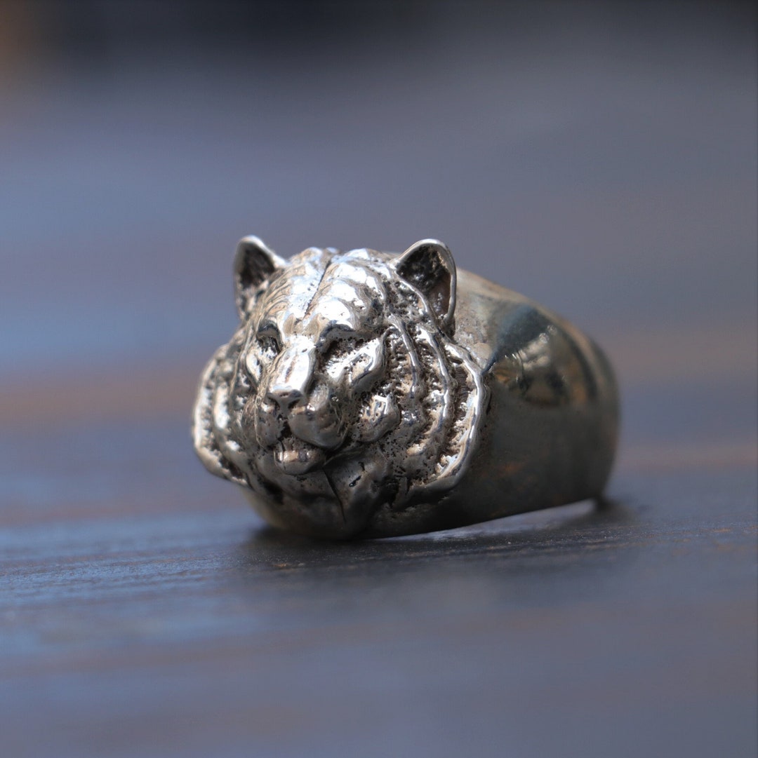 Tiger Sales Tiger Ring Danish Estate Sterling Danish Geometric