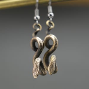 Snake Earring, Snake Jewelry, Snake Pendant, Snake Charm, Serpent Jewelry, Animal Jewelry, Snake Chain, Best of Gift, Witch Jewelry