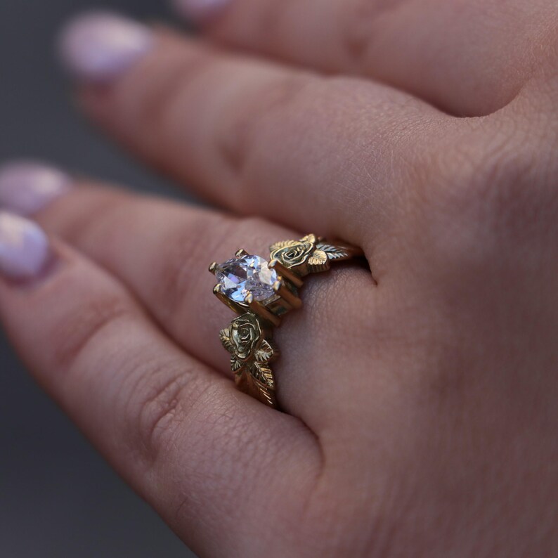 Amethyst 925 Silver Marquise Ring, Flower Amethyst Ring, Purple Stone Silver Ring, Alternative Amethyst Engagement Ring,Unique Amethyst Ring image 14