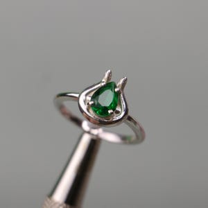 925 Silver Snake Emerald Ring, Emerald Snake Jewelry, Rose Gold Plated, Gold Plated Snake Ring, Snake Ring For Women, Minimalist Snake Ring