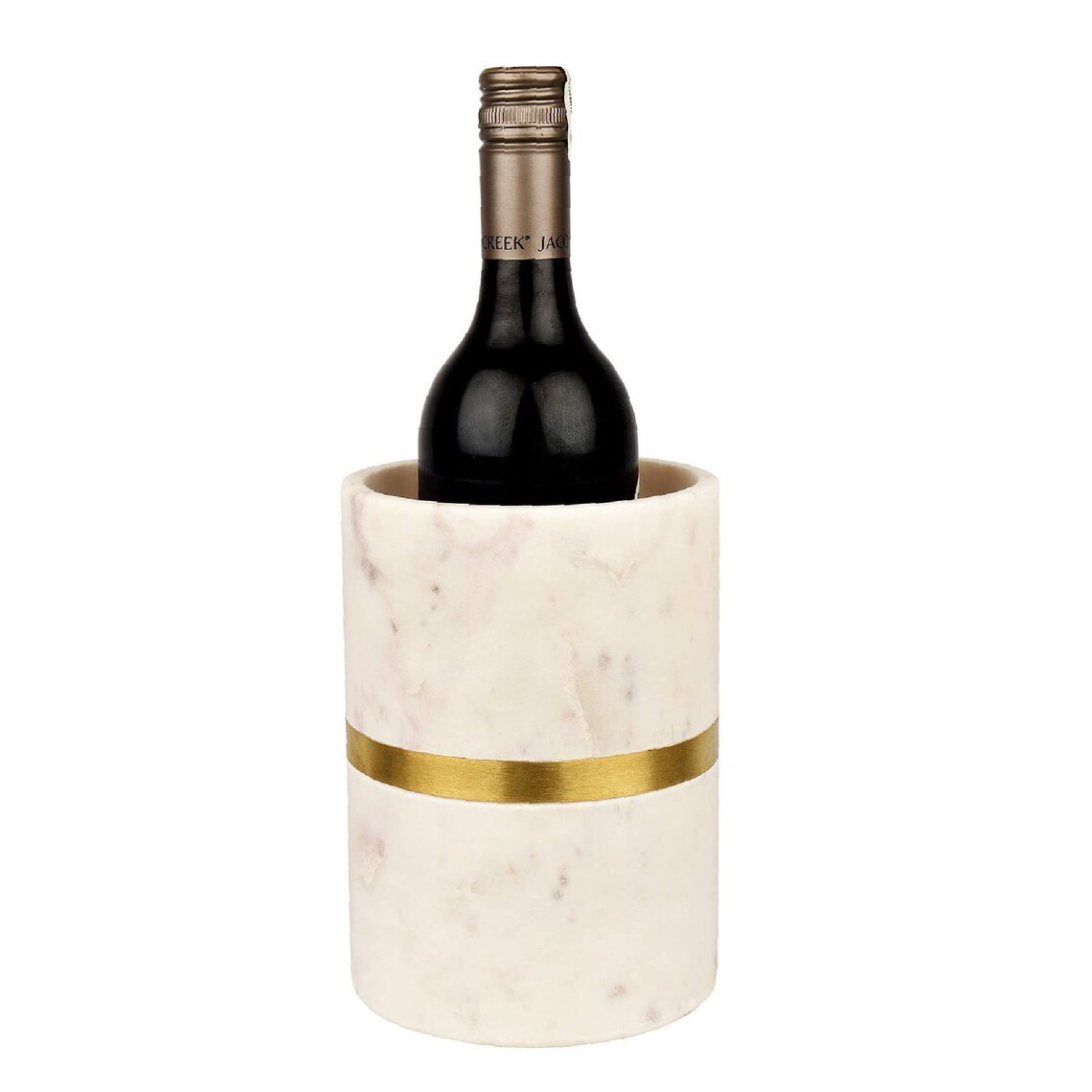 Marble Wine Cooler White Marble Bottle Chiller Brass Inlaid Etsy UK