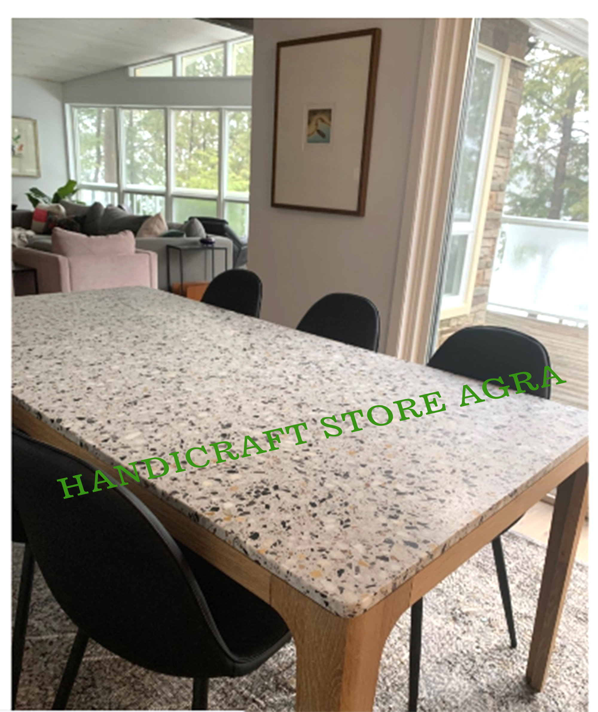 Terrazzo Handmade table top Terrazzo marble coffee Table Etsy