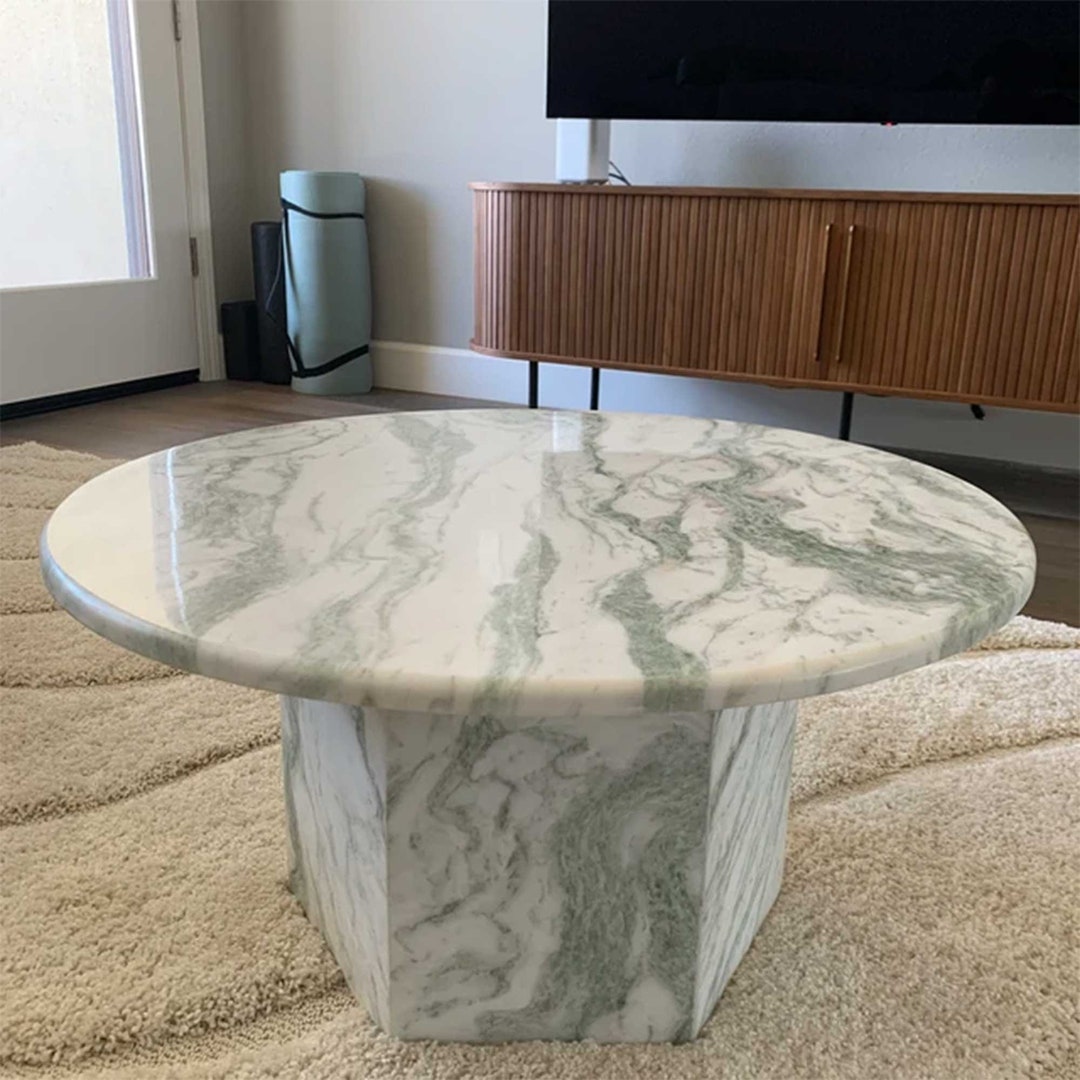Onyx Marble Coffee Table Green Onyx Marble Coffee Table Side Etsy