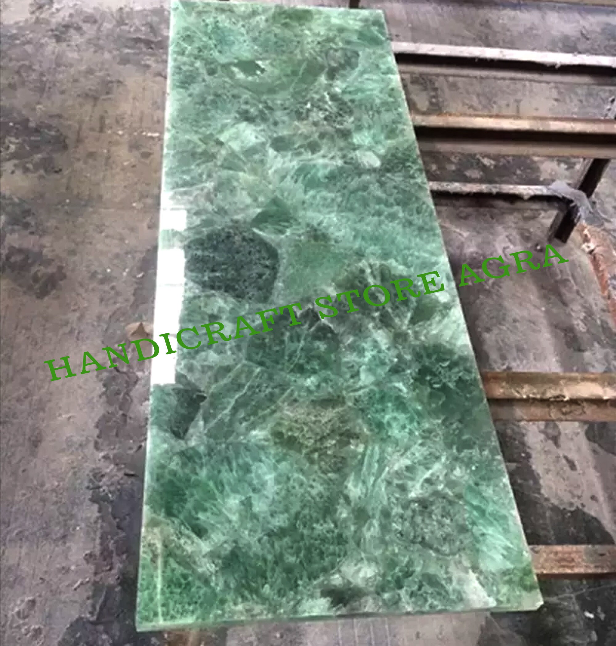 Green Quartz Table Top Round Table Top Side Table Bedroom Etsy UK