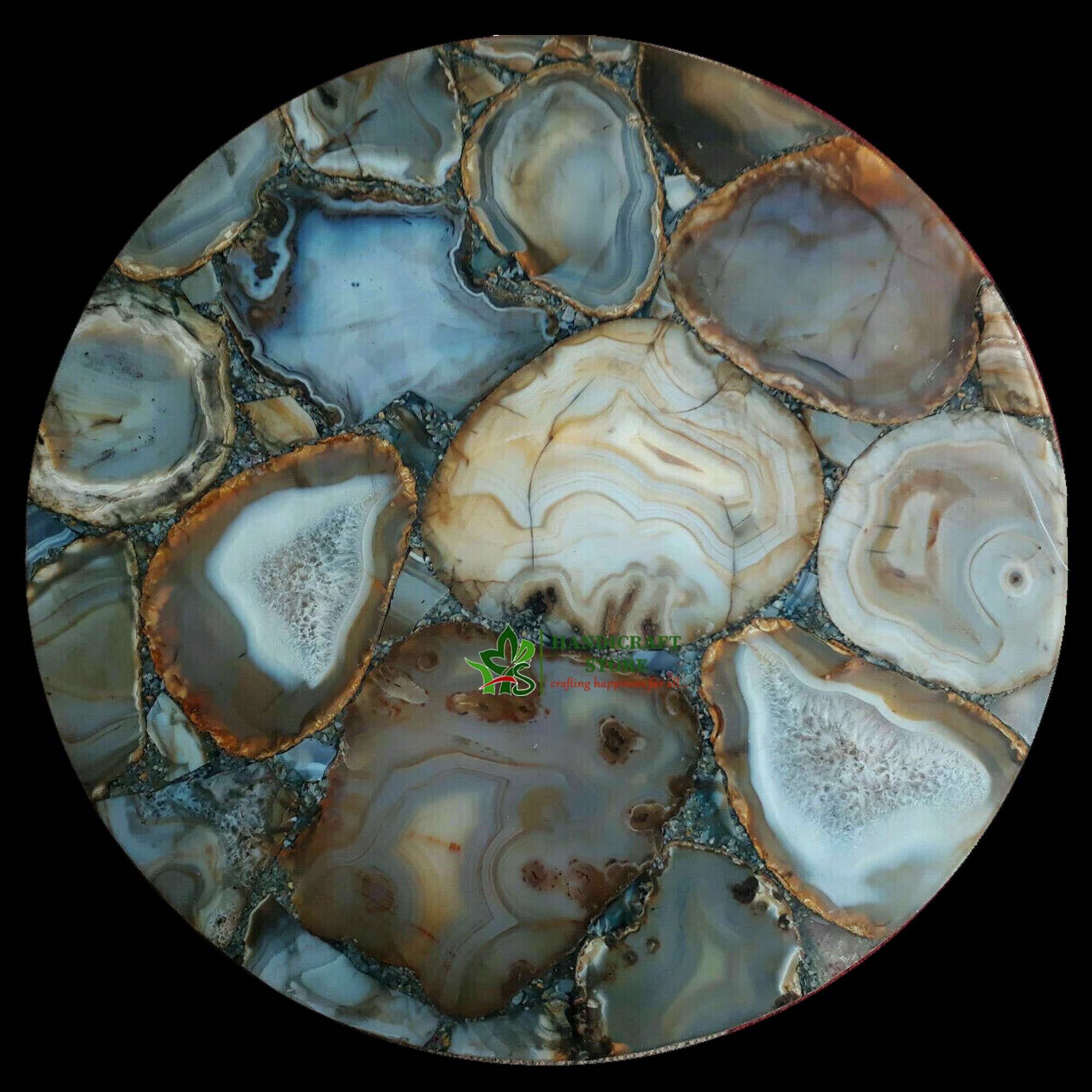 Natural Agate Table Top For Side Table Corner Table End Etsy