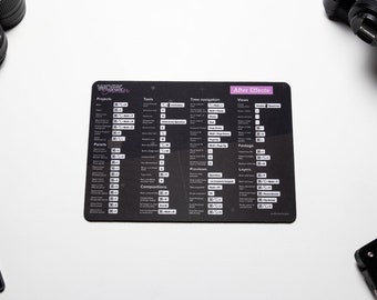 Adobe After Effects Shortcuts Mauspad – Großes Spickzettel-Mousepad 80x30 Cm Mit Tastenkombis